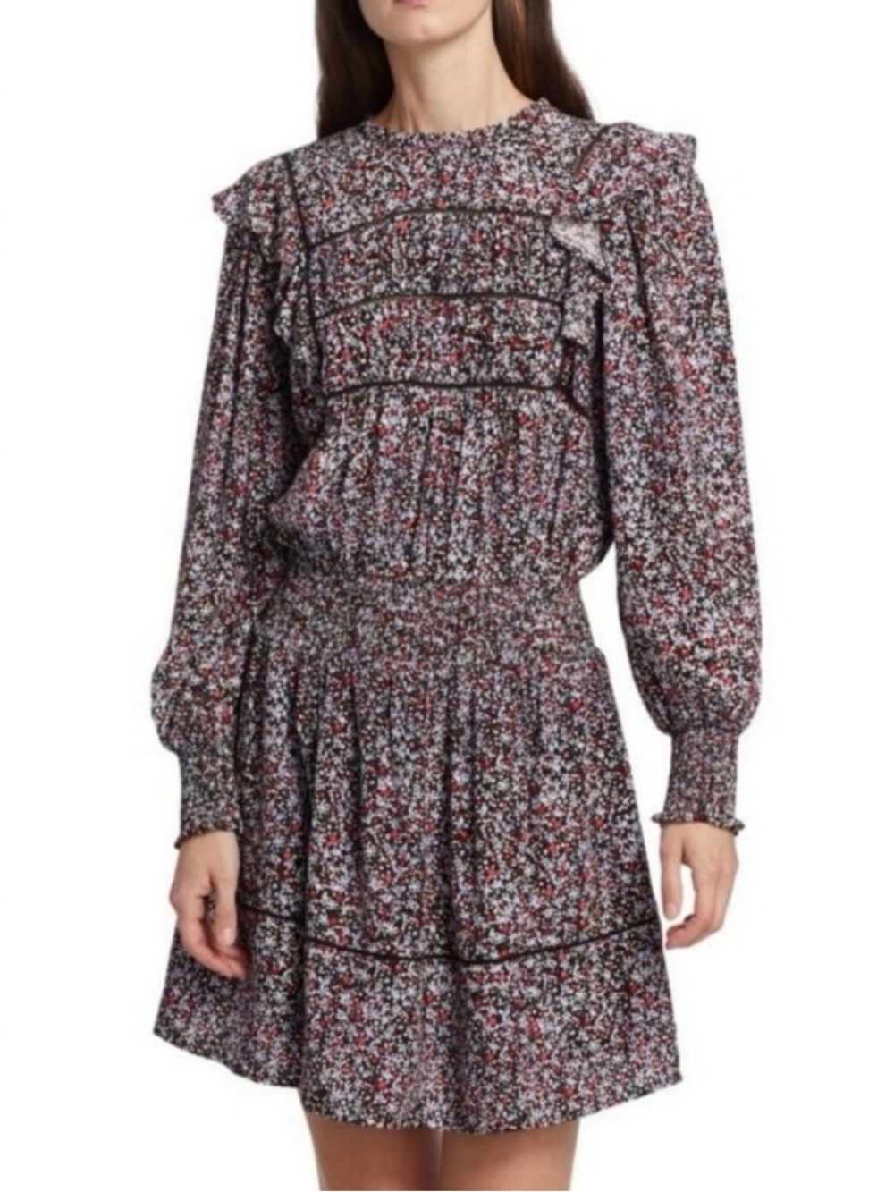 Rails Faren Midnight Meadow Floral Long Sleeve Dress